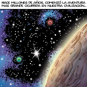 Imágen del proyecto de cómics por celulares, 2007, por Oscar González Loyo.